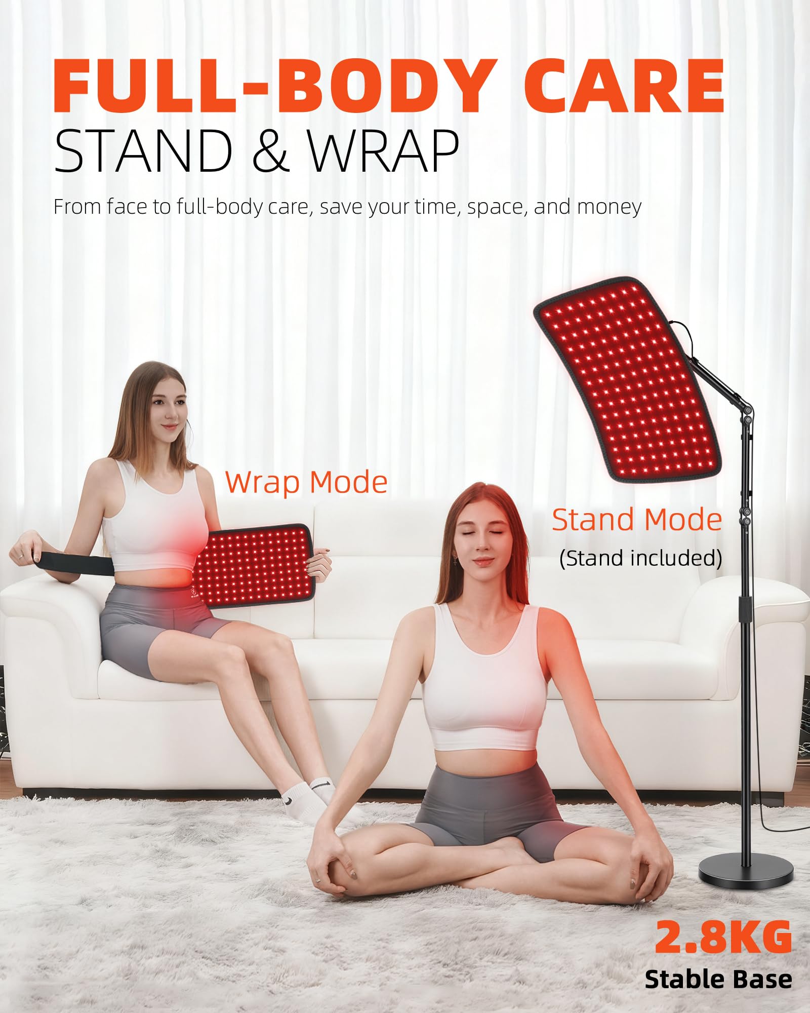 YOHOTESION wrap-around red light panel around body for targeted comfort.