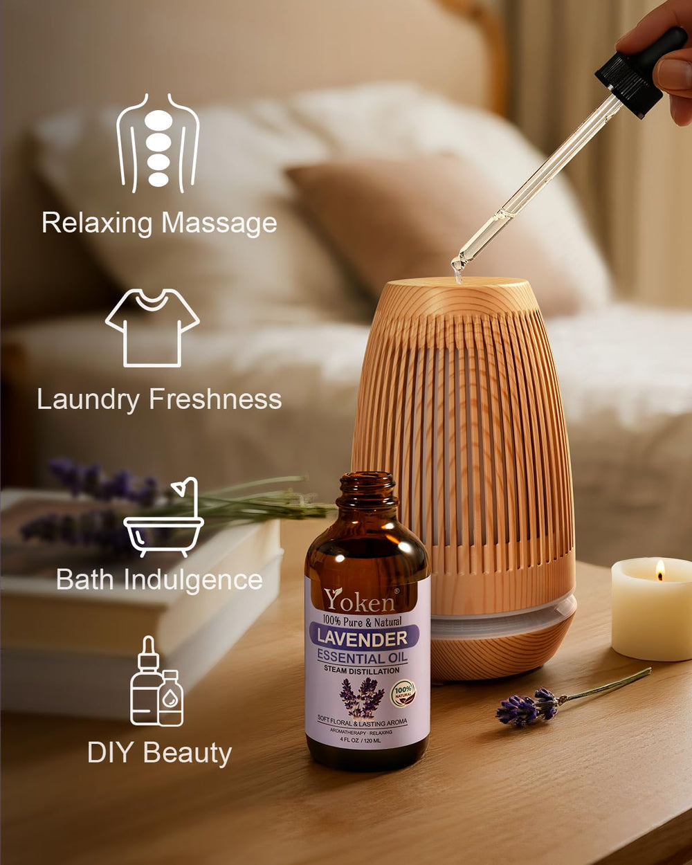 Yoken Lavender blooms close-up highlighting natural floral aroma