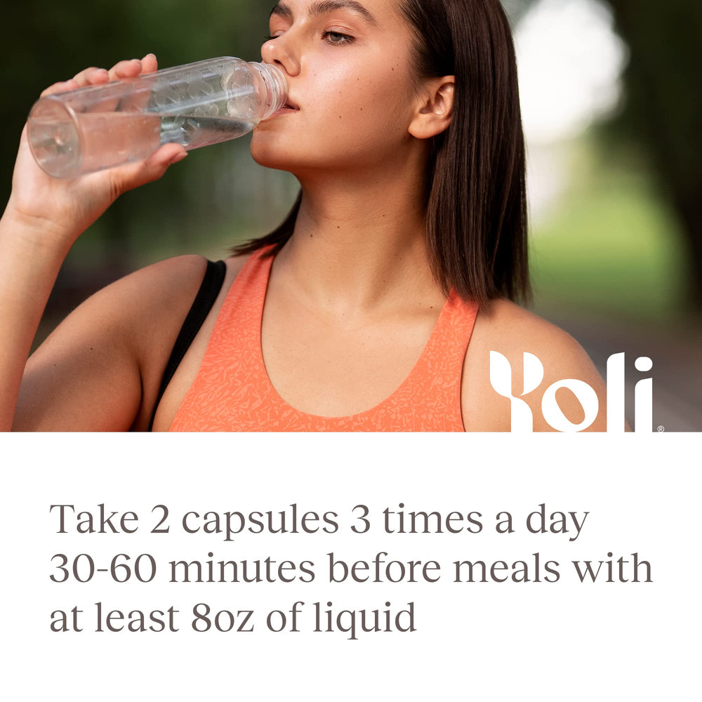 Yoli Resolve capsules in hand for convenient daily intake.
