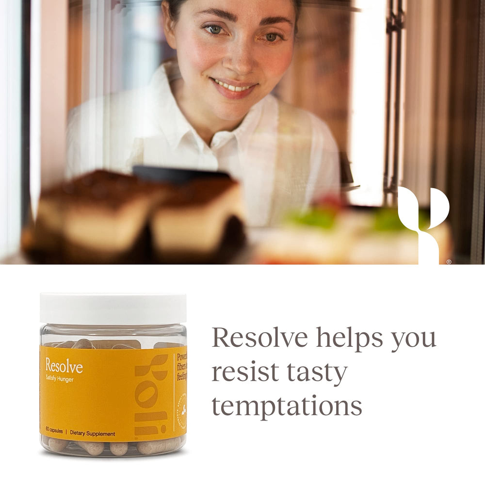 Yoli Resolve packaging on display shows natural ingredients.