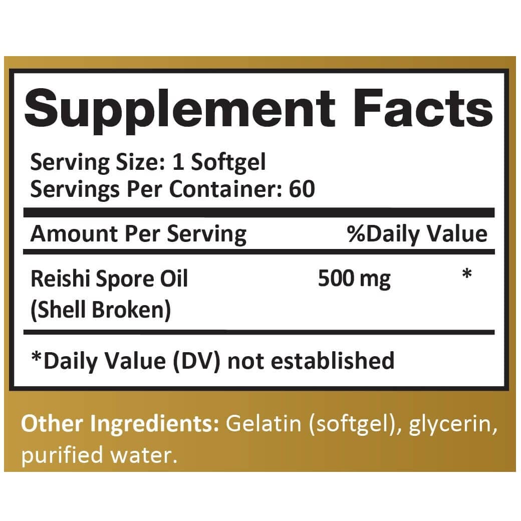 YongWell Reishi Spore Oil Softgel closeup, concentrated formulation