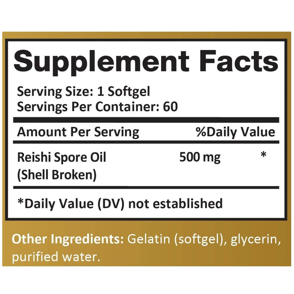 YongWell Reishi Spore Oil Softgel closeup, concentrated formulation