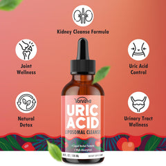 Yonrave Liposomal Uric Acid Drops with tart cherry and celery seed ingredients for natural support.
