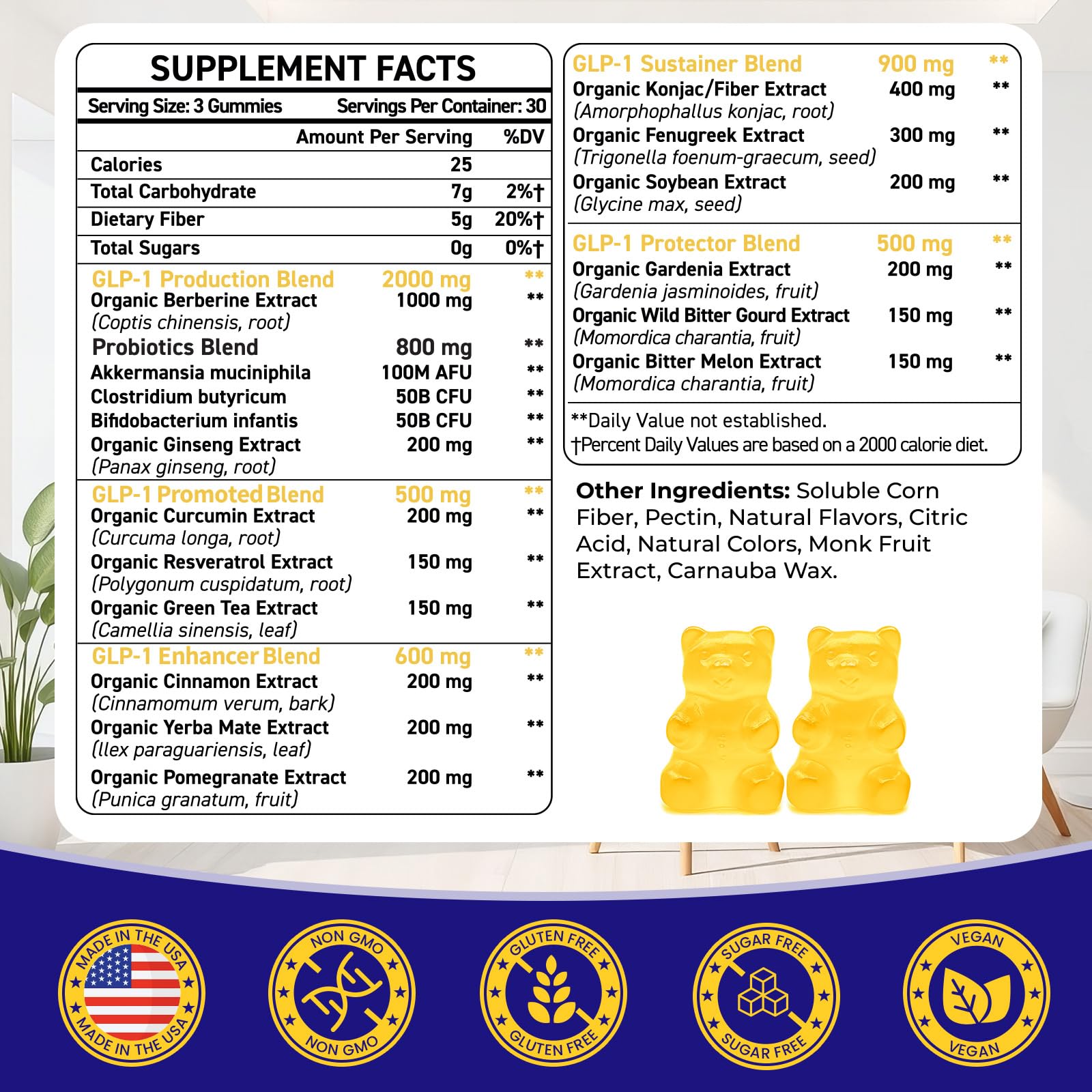 Three gummies daily usage scene for Yooaseital GLP-1 Gummies