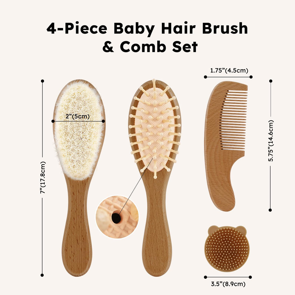 Yoofoss walnut wood baby care collection ready for everyday use
