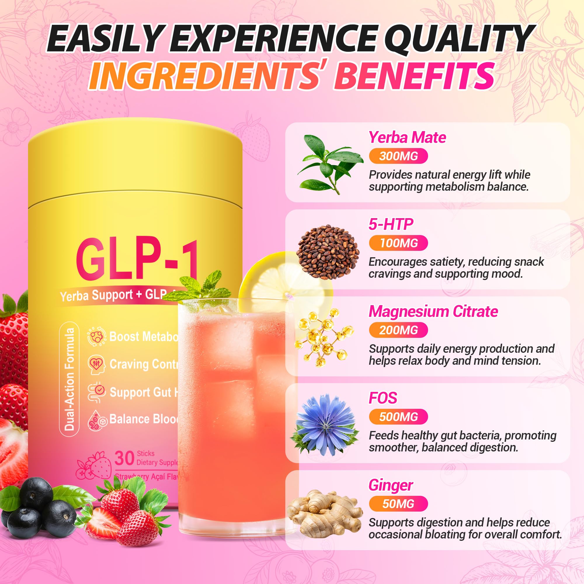 Side view of Yooloks Cutting Drink Mix bottle showing convenient daily-use sticks.