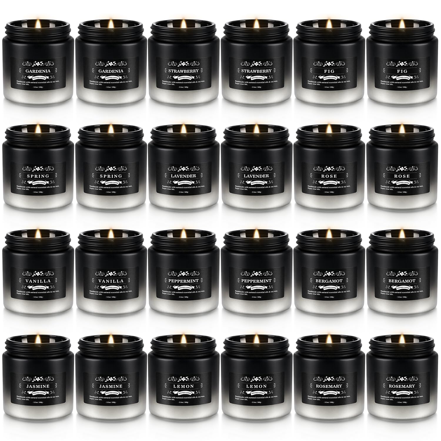 YOROXRG 24-pack scented candles variety pack shown for versatile ambience and celebration