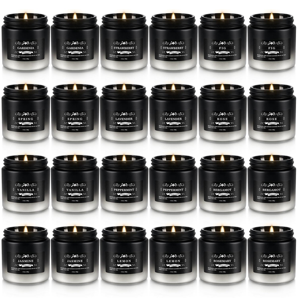 YOROXRG 24-pack scented candles variety pack shown for versatile ambience and celebration