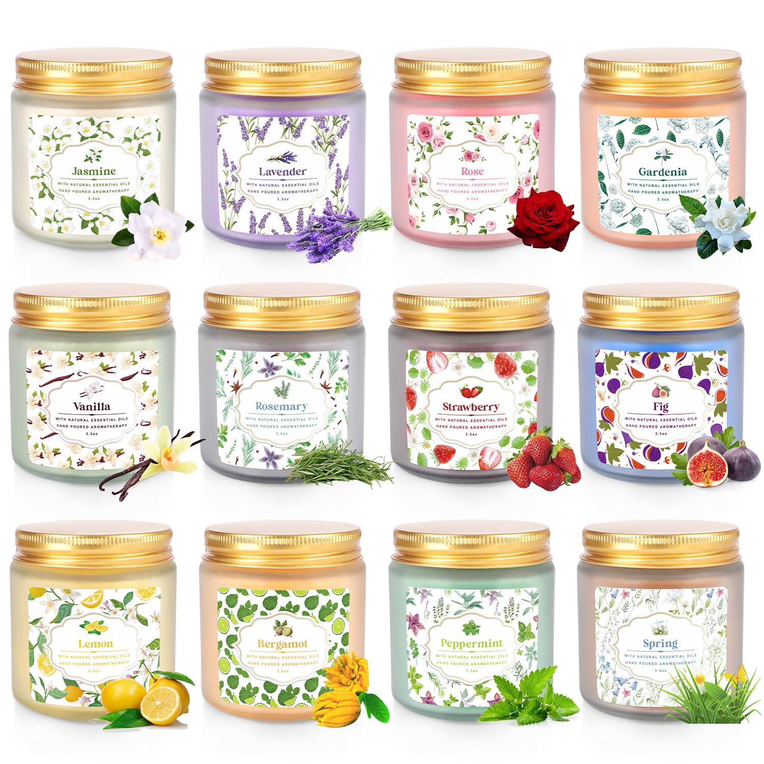 YOROXRG citrus lemongrass candle brightens spaces with fresh, uplifting scent.