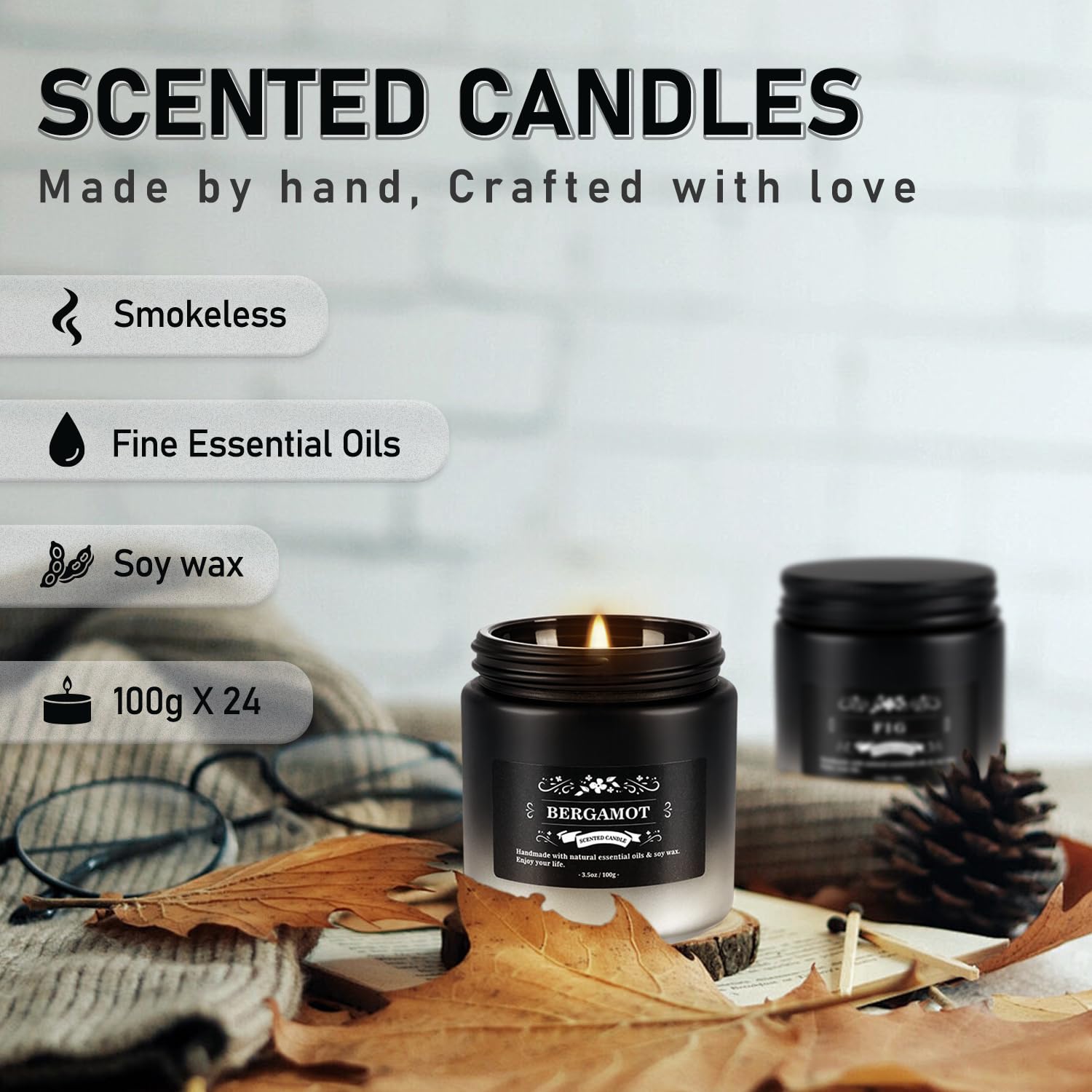 YOROXRG long burn time candles provide extended ambient lighting.