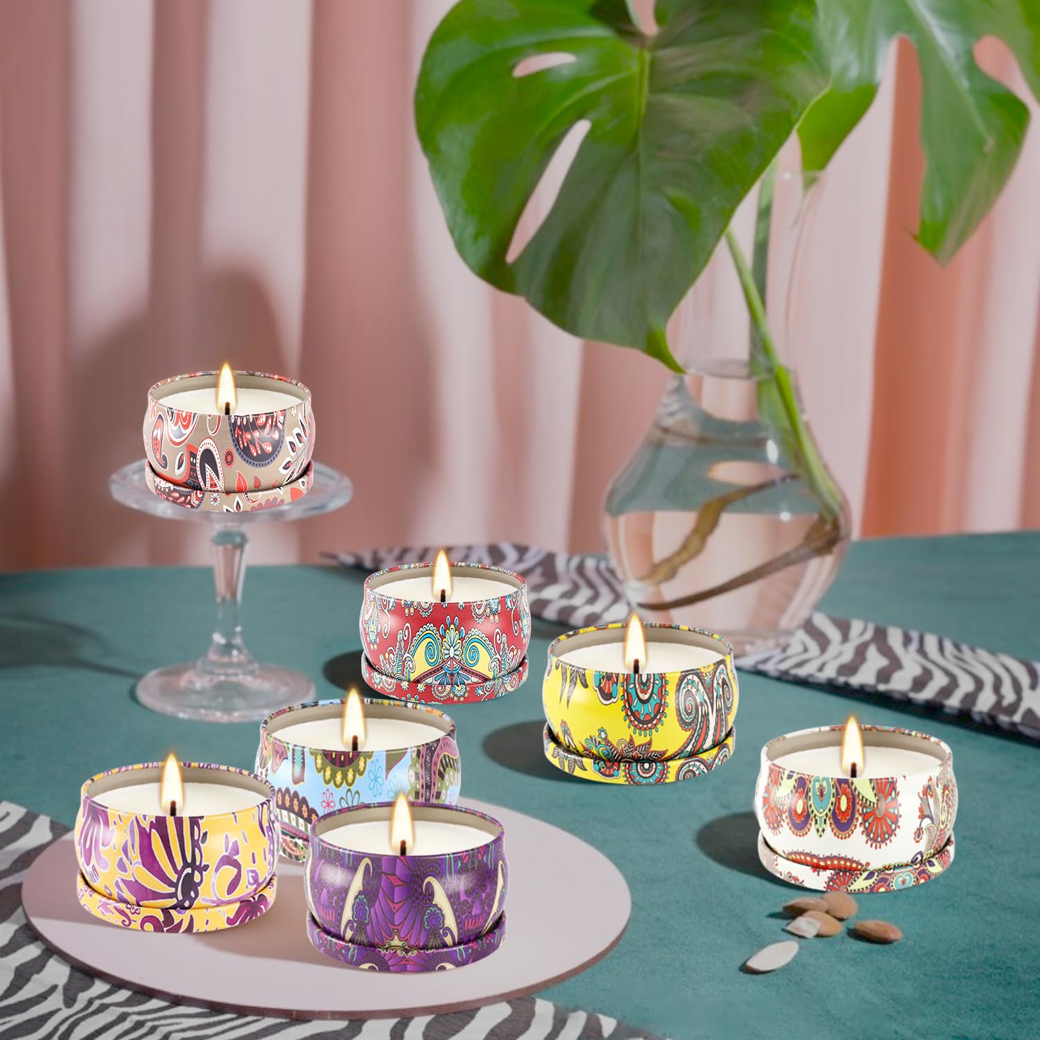 YOROXRG natural soy wax candles with essential oils for clean burning fragrance.