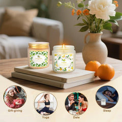 YOROXRG pure soy wax candle showcases clean burn and natural oils.