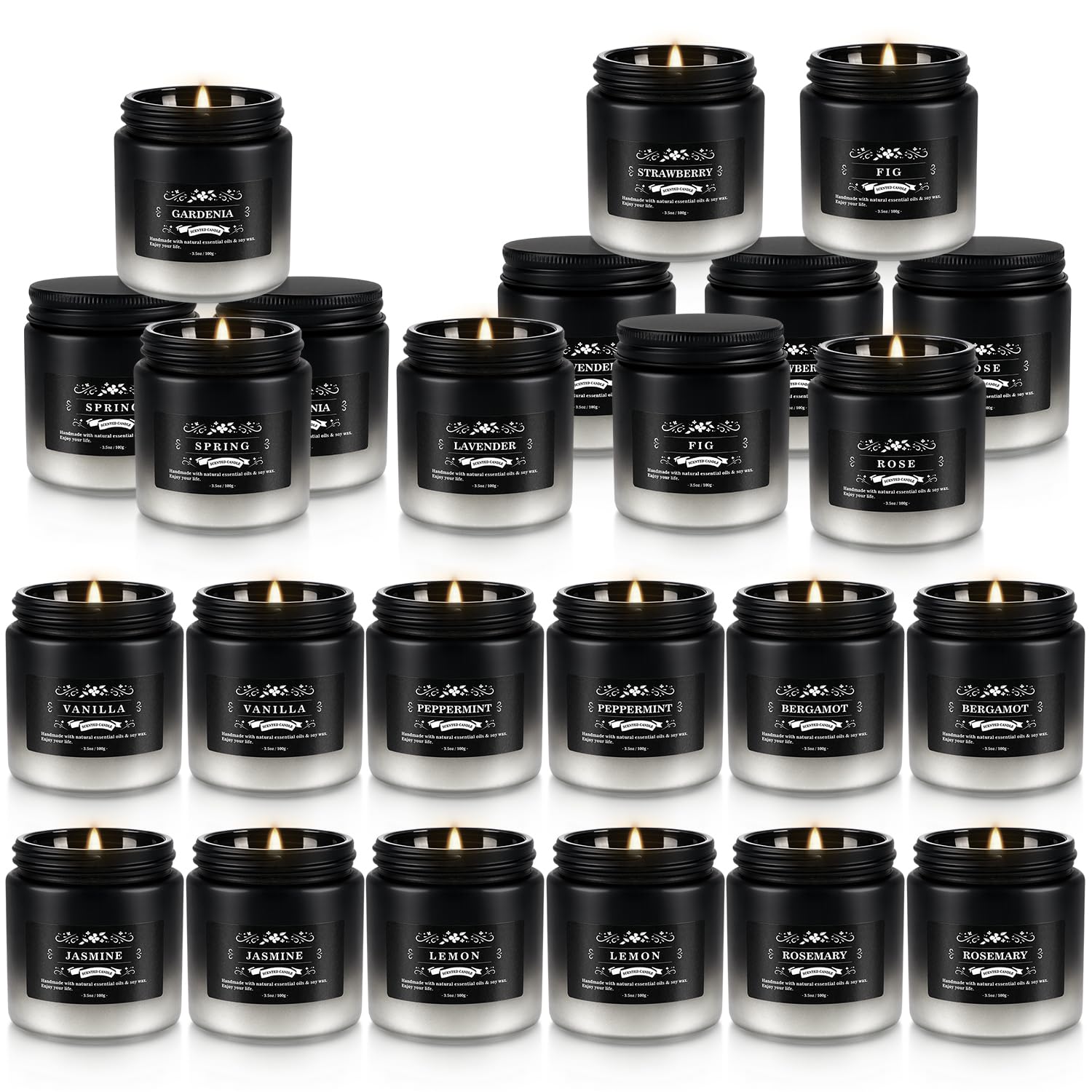 YOROXRG rose candle jar offering romantic fragrance for meals and self-care