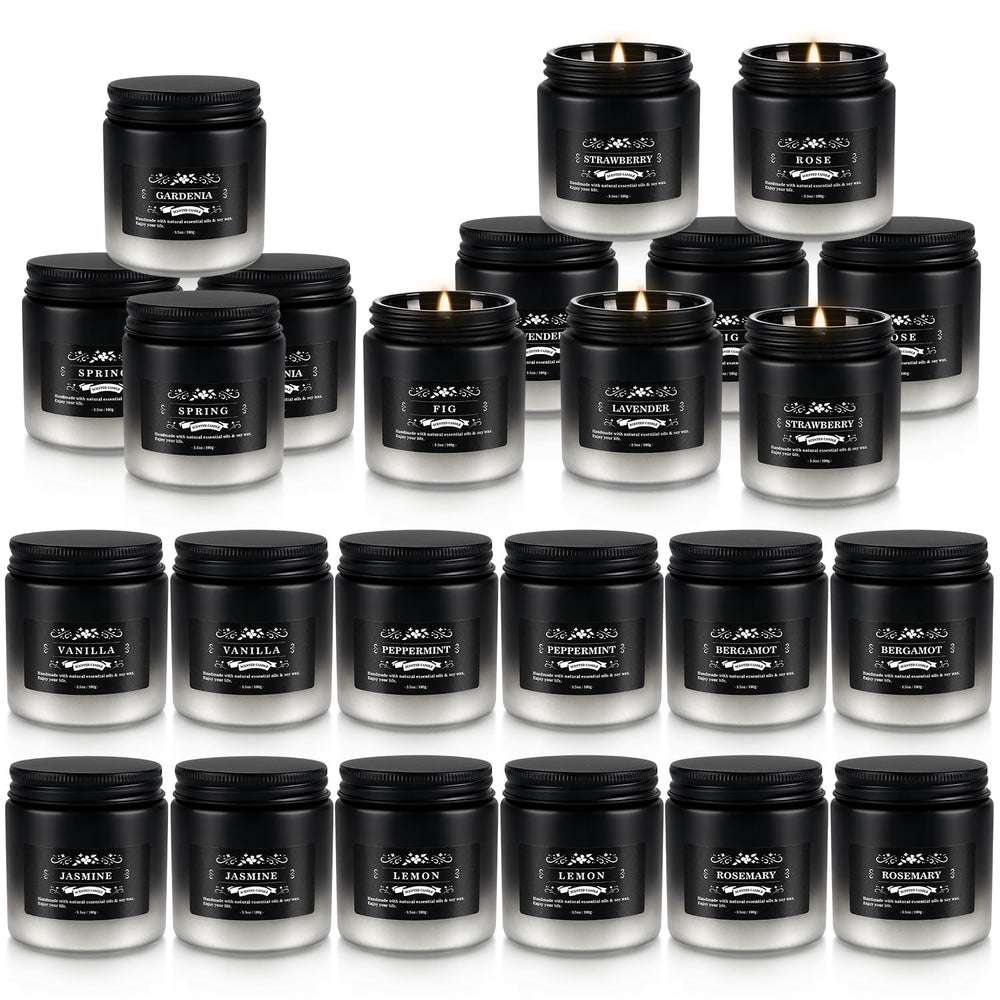 YOROXRG vanilla candle jar creating cozy warmth during evenings at home
