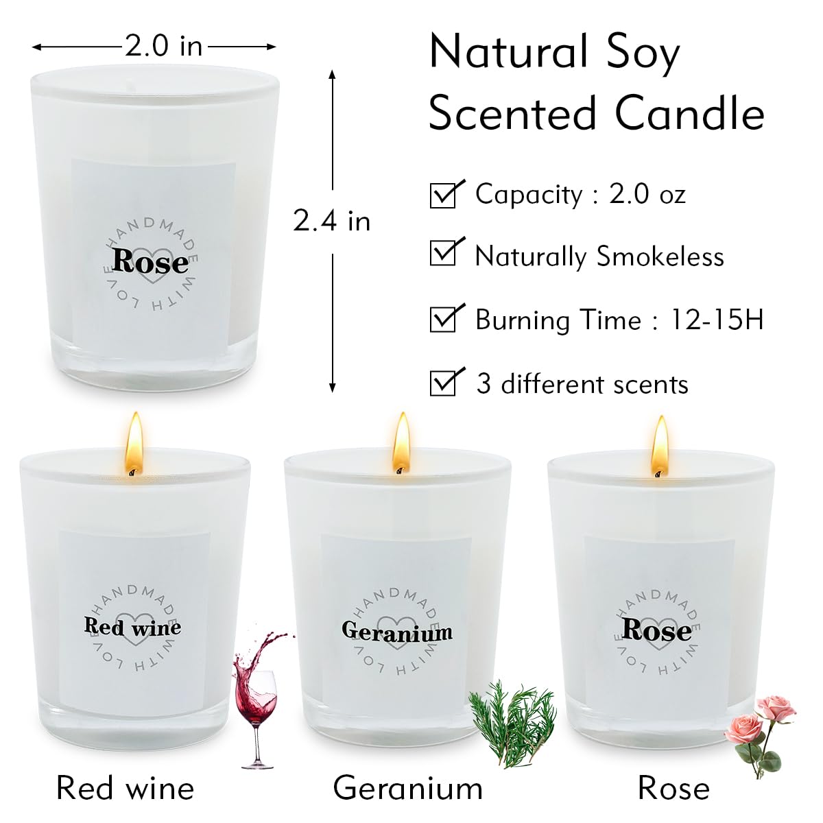 YOSICIL White spray-painted glass candle holder elevates decor
