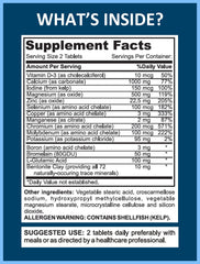 YouFit Mega Minerals bottle back shows iron-free formula for gentle daily mineral support.