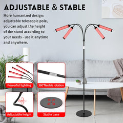 Youjoitim red light therapy lamp with 660nm and 850nm LEDs for versatile care.