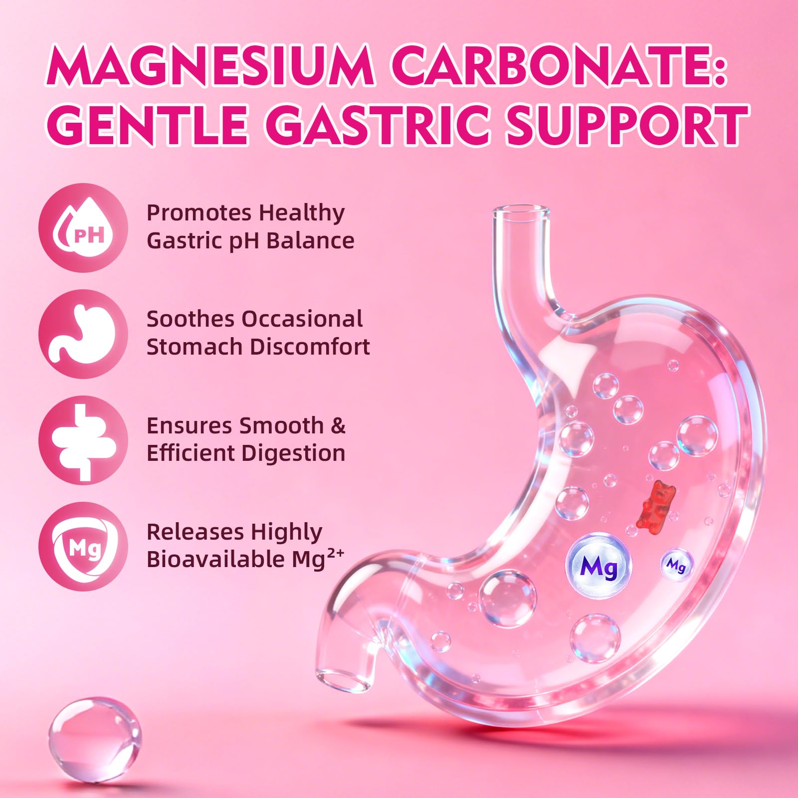 Vegan, pectin-based gummies shown in a clear bottle for gluten-free wellness.