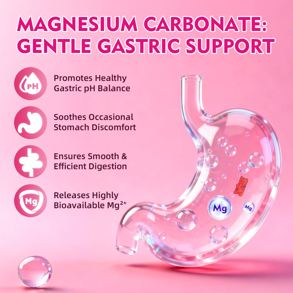 Vegan, pectin-based gummies shown in a clear bottle for gluten-free wellness.