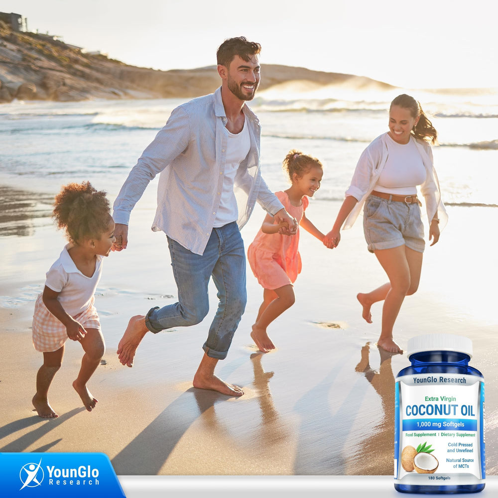 YounGlo Research Coconut Oil capsules-hair-skin-use-case supports everyday beauty routines
