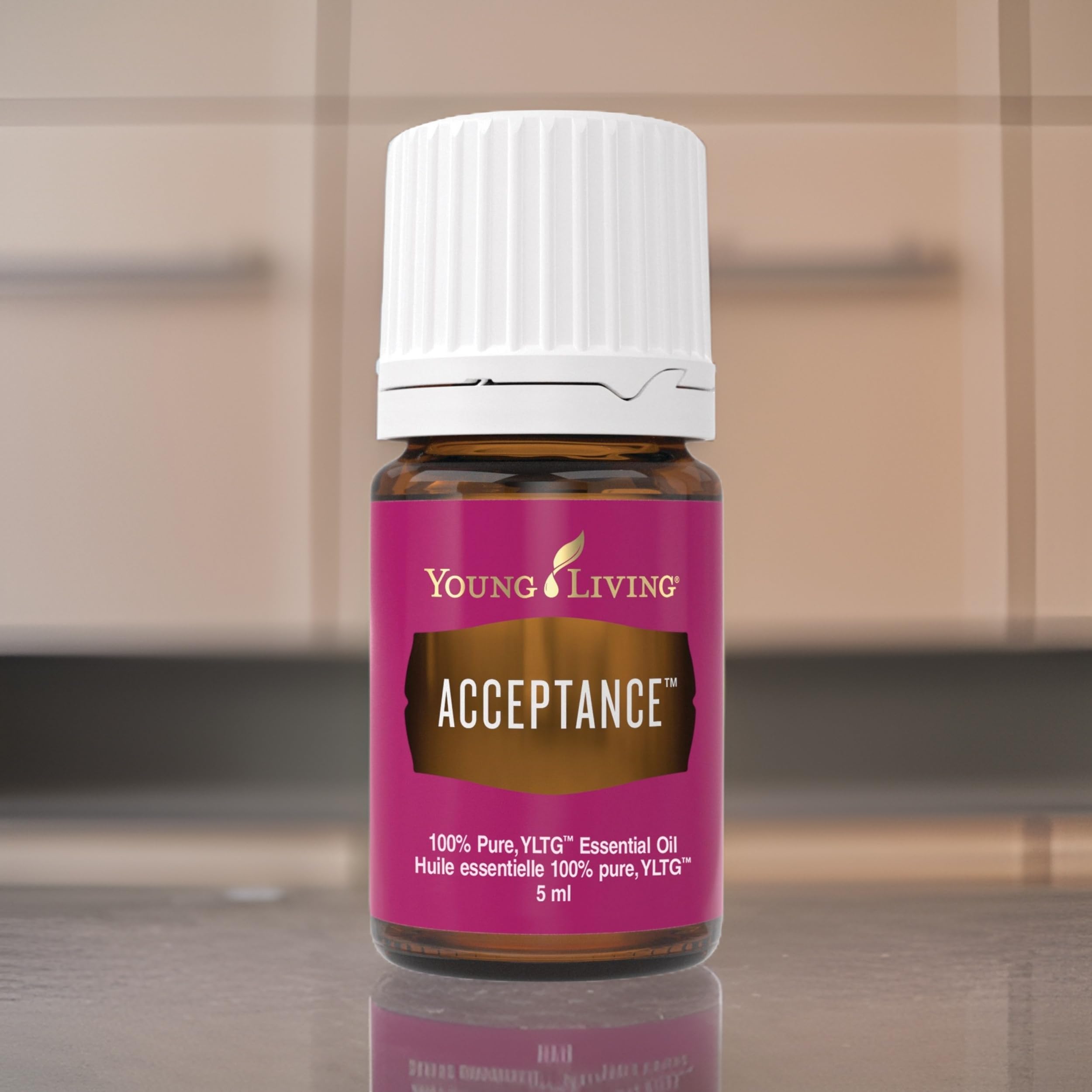Young Living Acceptance packaging and 5ml bottle, a premium self-care choice.