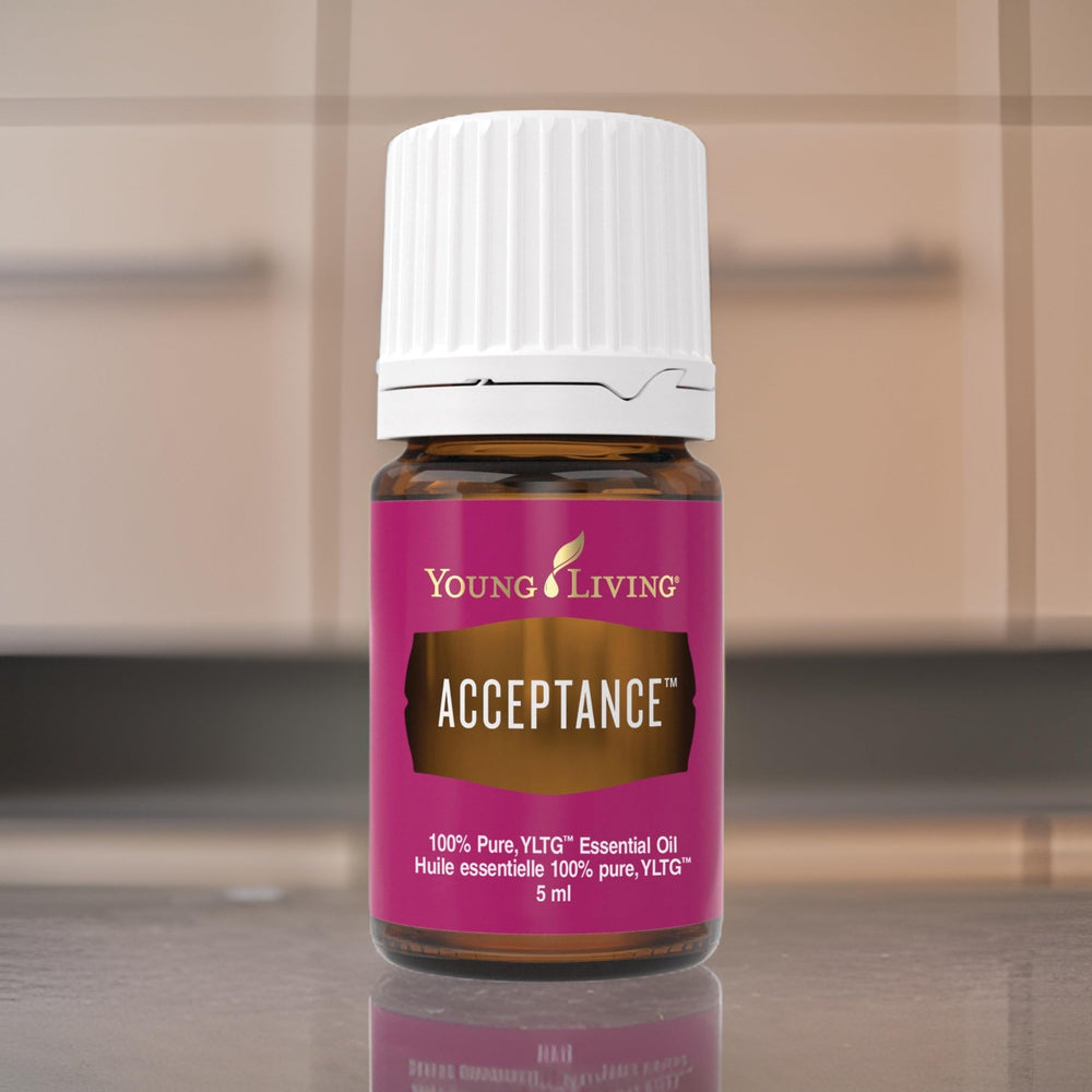 Young Living Acceptance packaging and 5ml bottle, a premium self-care choice.
