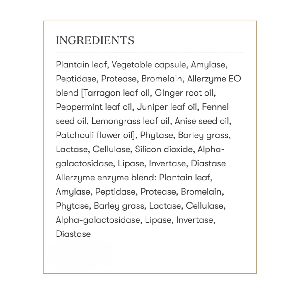 Premium essential oil blend branding image highlights Allerzyme benefits.