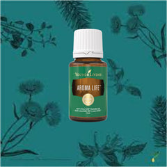 Drops of Aroma Life on massage oil for a soothing massage experience.