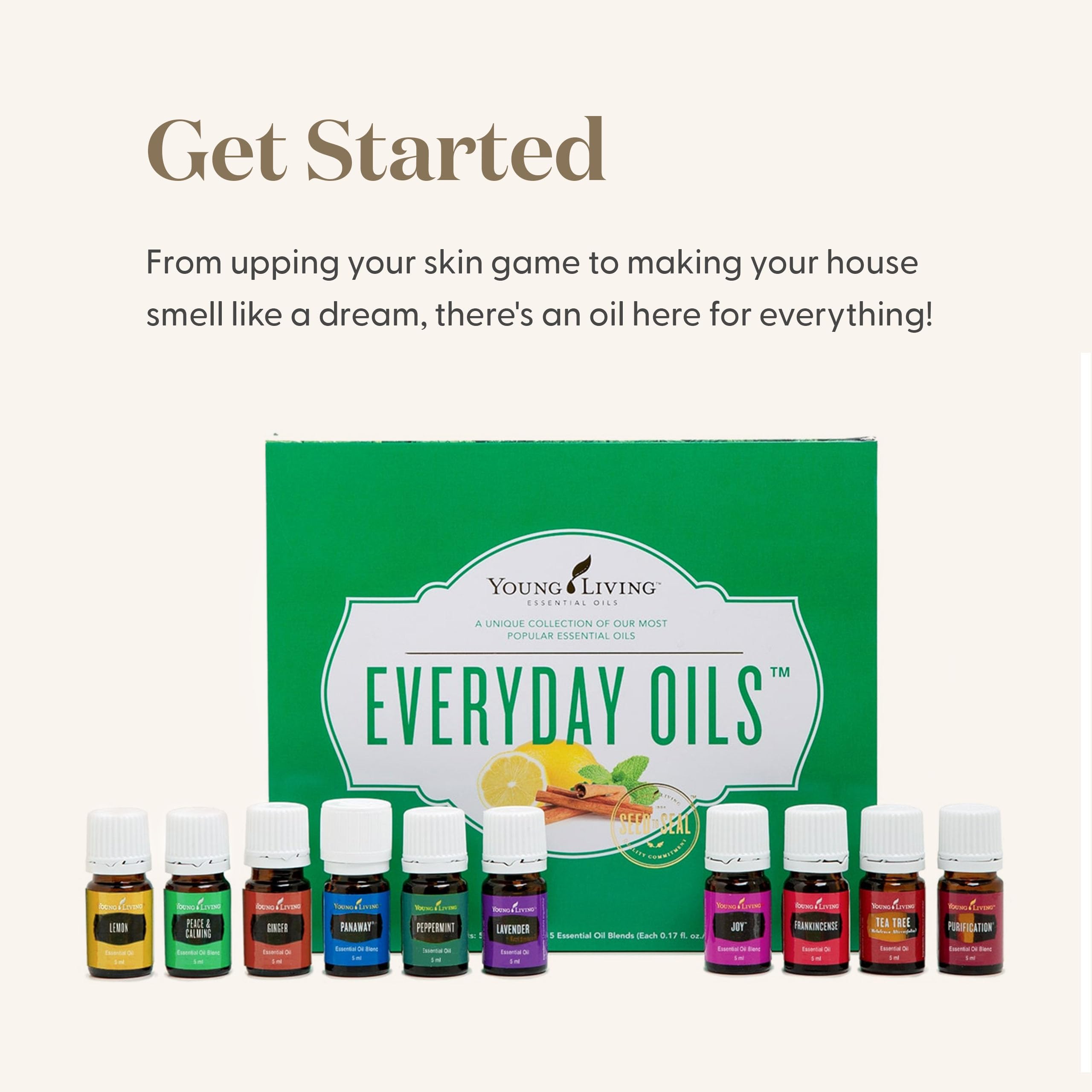 Aromatherapy diffuser setup with Young Living oils