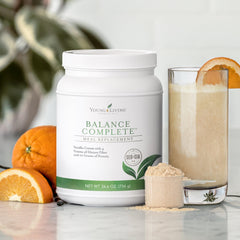Young Living Balance Complete bag packaging emphasizes the superfood blend.