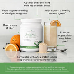 Young Living Balance Complete shake glass ready to lift energy for workouts.