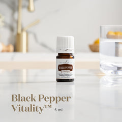 Young Living Black Pepper Vitality 5ml rub-ready bottle for peppery depth on meats