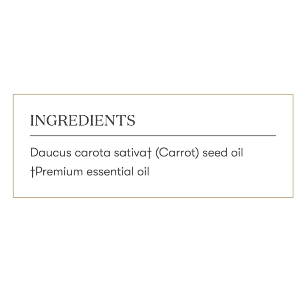Label detail of Young Living Carrot Seed Essential Oil bottle