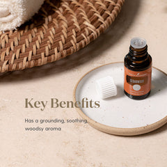 Young Living Cedarwood hair care blend for healthier shine.