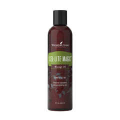 Young Living Cel-Lite Magic Massage Oil bottle promotes calm.