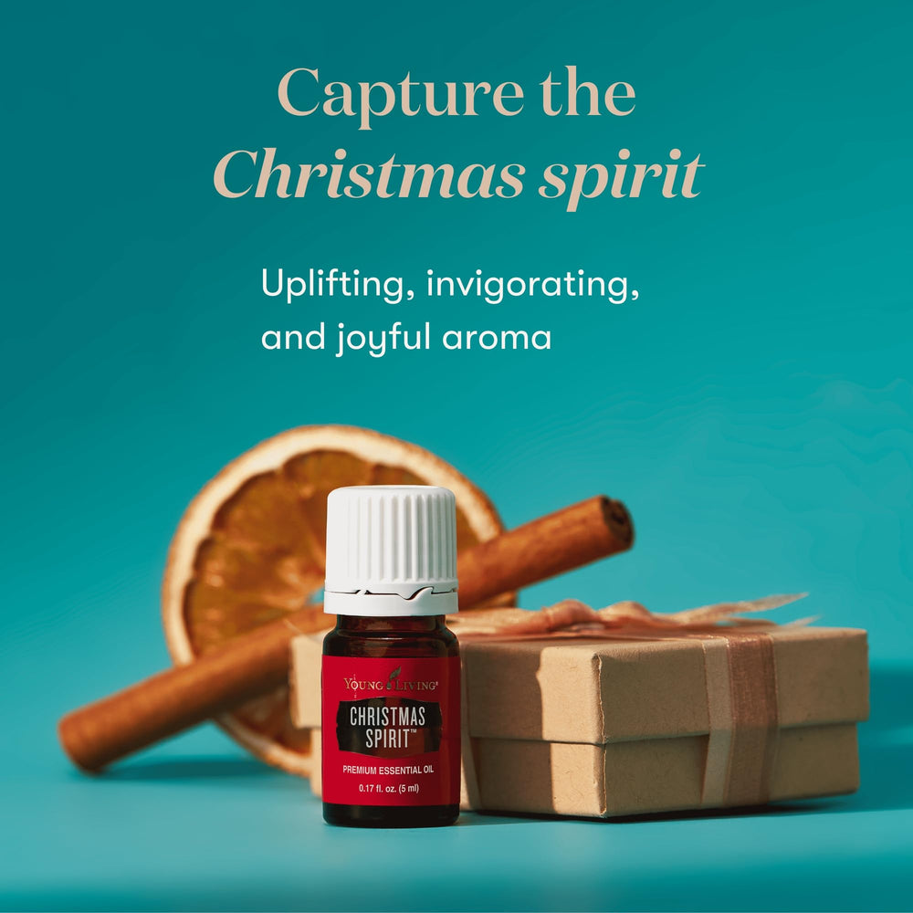 Young Living Christmas Spirit diffuser ambience creates cozy holiday atmosphere.