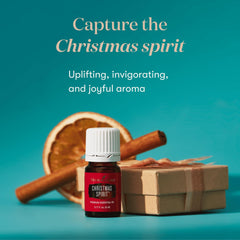 Young Living Christmas Spirit diffuser ambience creates cozy holiday atmosphere.