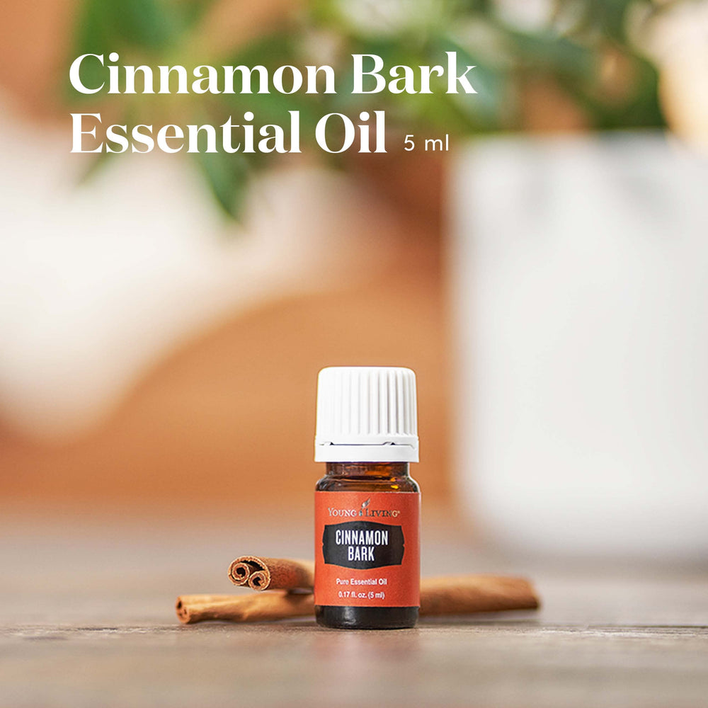 Diffuser with Young Living Cinnamon Bark releasing warm aroma.