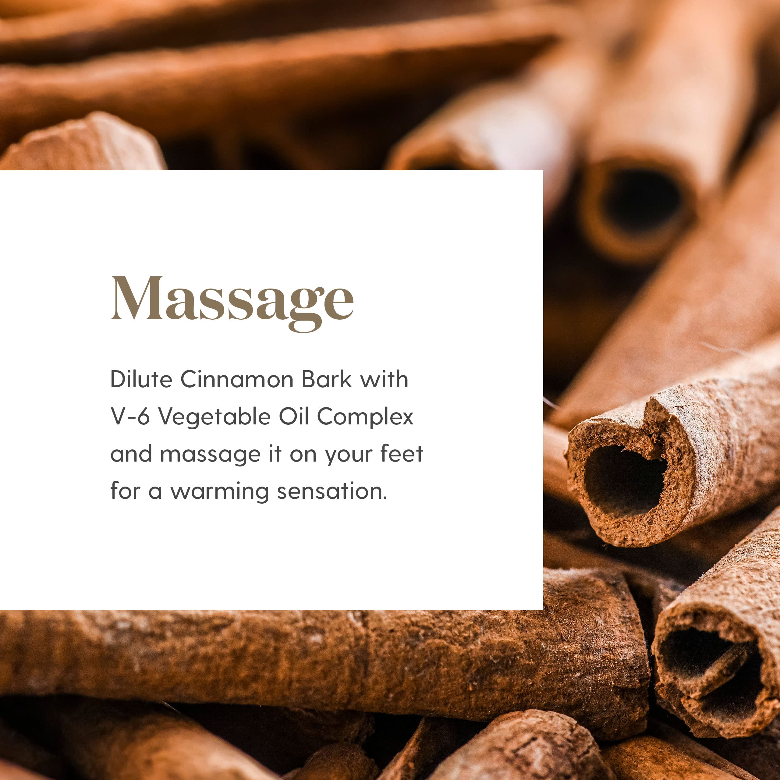 Close-up of Cinnamon Bark scent showing sweet-spicy notes.
