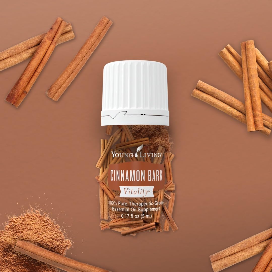 Young Living Cinnamon Bark Vitality in kitchen setup for cooking.