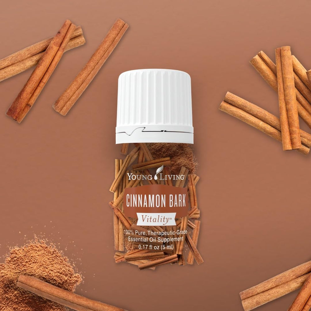 Young Living Cinnamon Bark Vitality in kitchen setup for cooking.