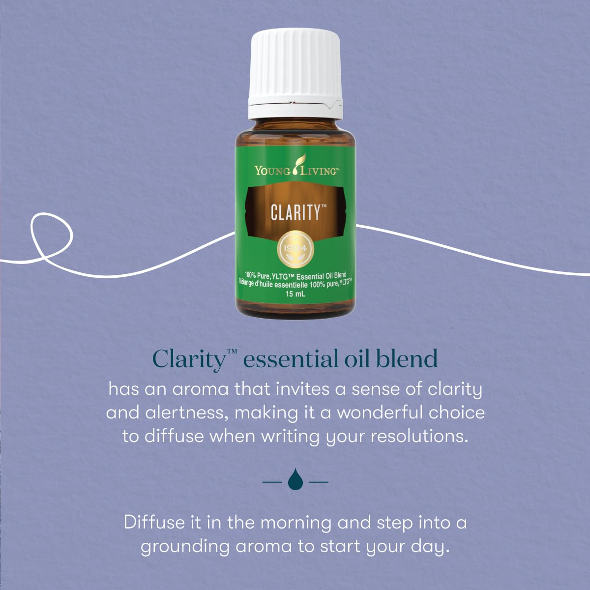 Young Living Clarity diffuser in a bright workspace to boost concentration.