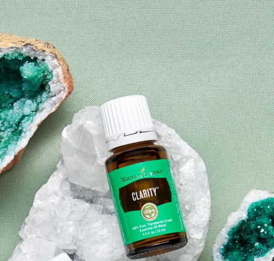 Young Living Clarity topical-dilution shows safe skin application with carrier oil.
