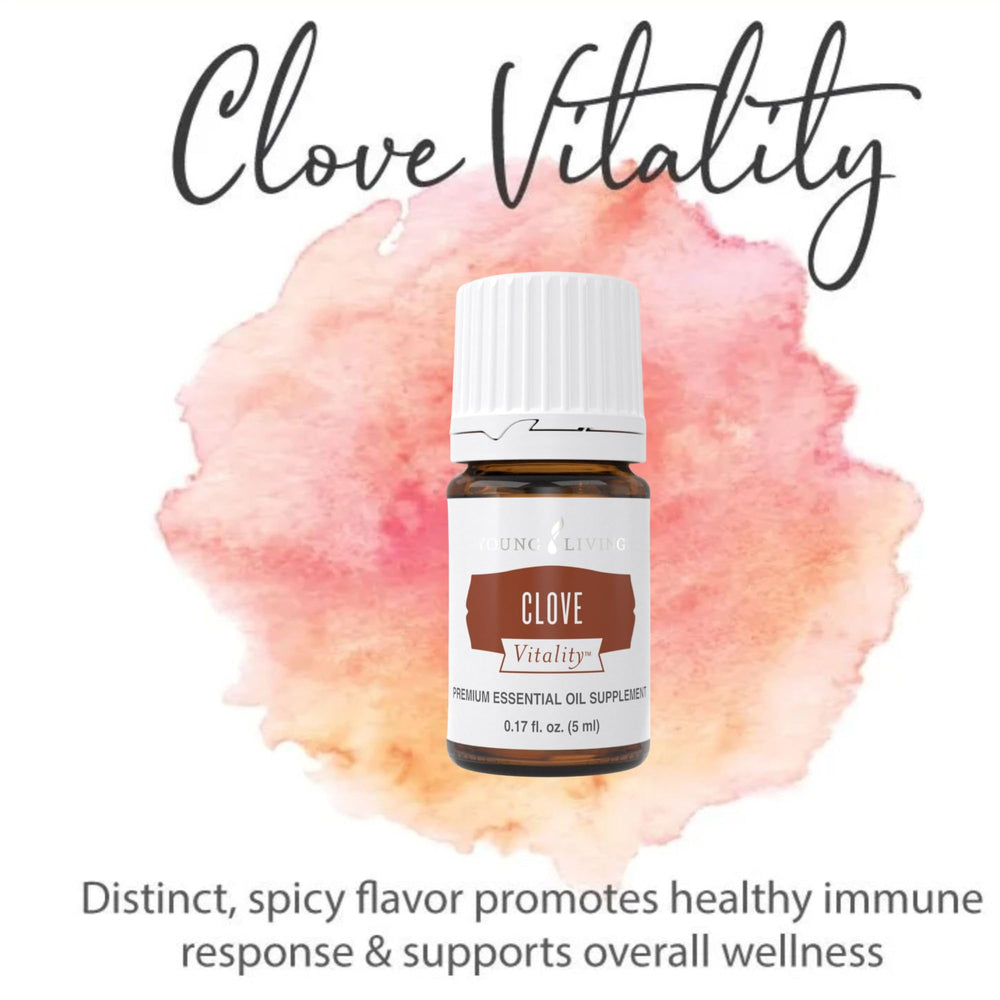 Closeup of Young Living Clove Vitality aroma and spice notes