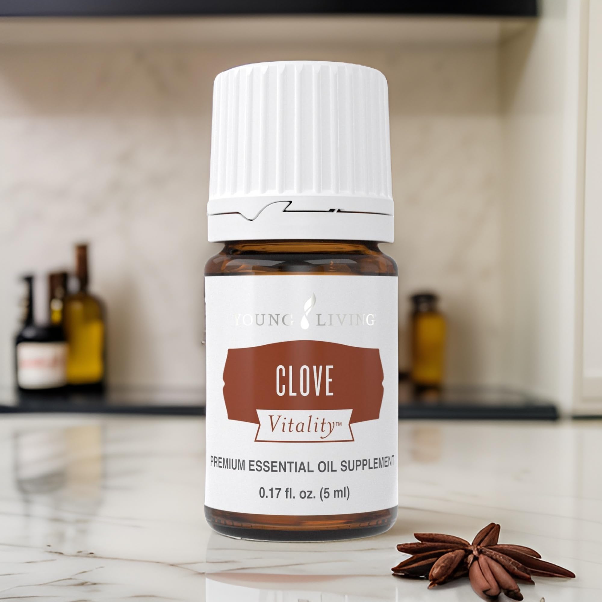 Droppers dispensing Clove Vitality for measured use