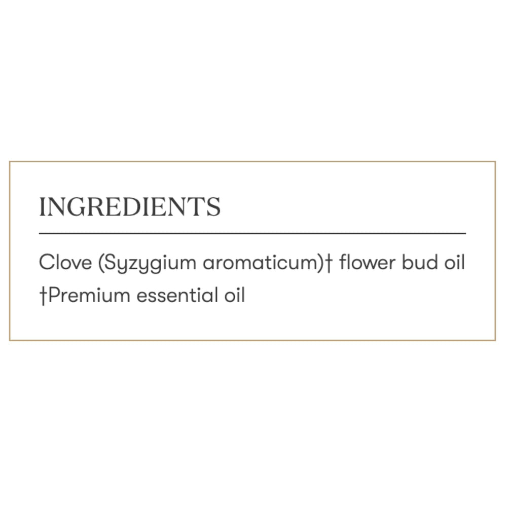 Close look at Young Living Clove Vitality packaging and label