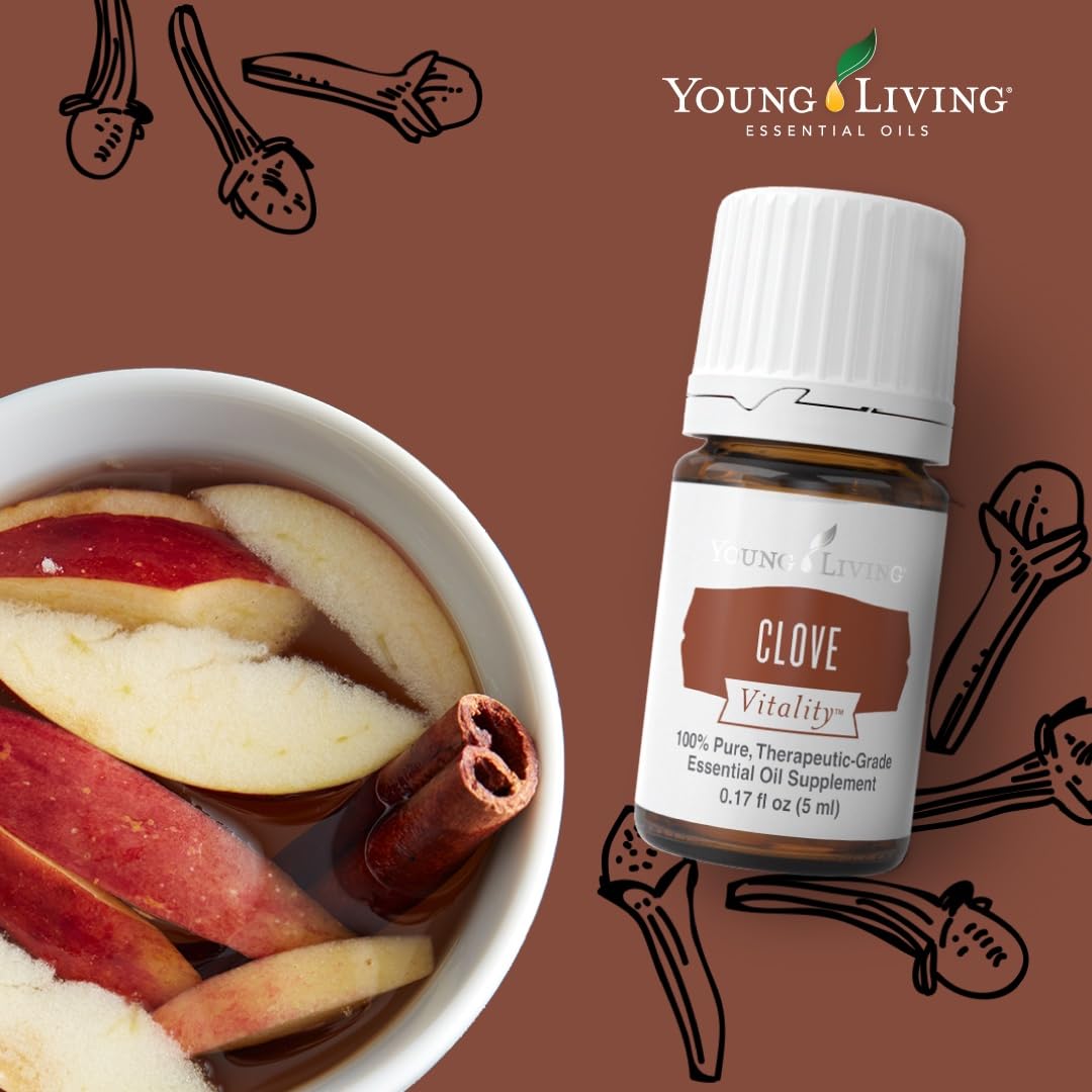 Young Living Clove Vitality tea drops enhancing warm beverages