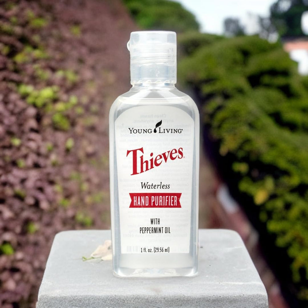 Young Living compact bottle ideal for pockets, purses, backpacks.
