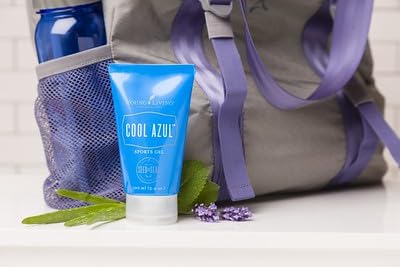 Young Living Cool Azul gel aloe-based formula hydrates skin while cooling.