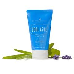Young Living Cool Azul gel hydrates skin during activity.